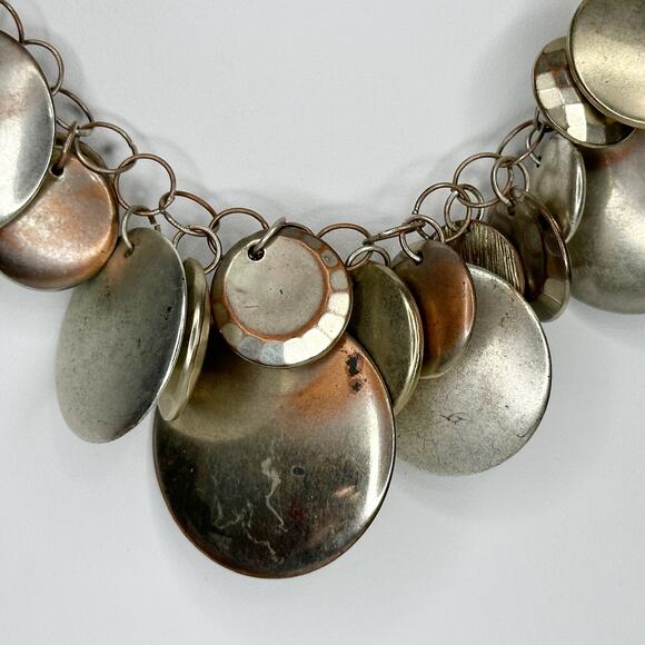 Chico's Multi Tone Beaded Bib Necklace - Picture 4 of 10